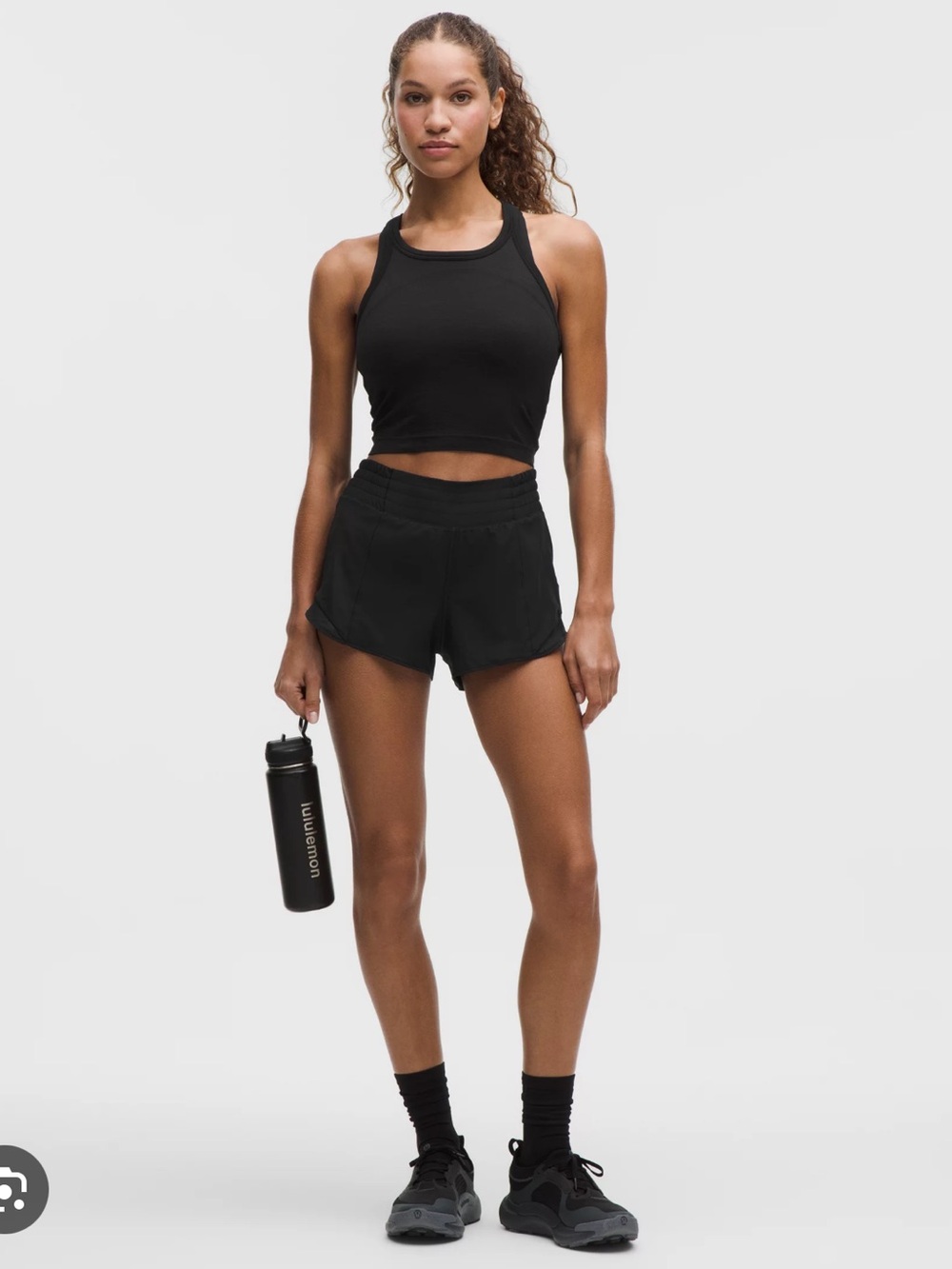lululemon athletica Hotty Hot High-Rise Lined Short 4in - Black